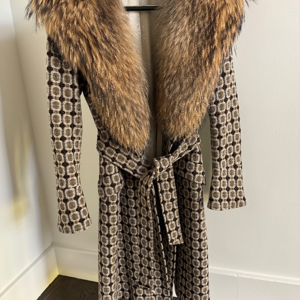 Vintage Juicy Couture Wool/Rabbit Fur coat - removable fur collar